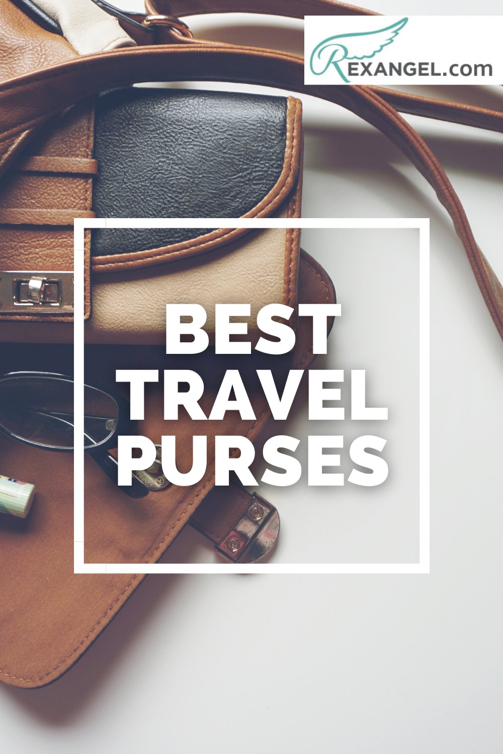 Purse with items falling out